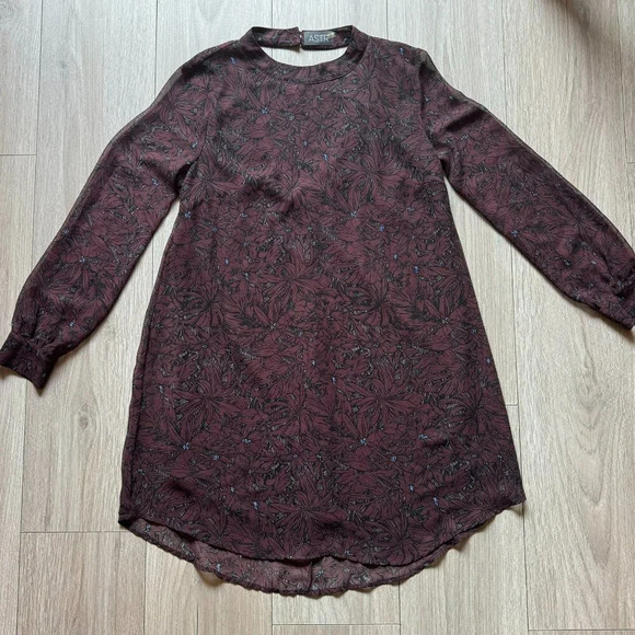 ASTR The Label Long sleeve sheer mini dress sz M - Picture 1 of 11